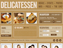 Tablet Screenshot of delicatessennyc.com